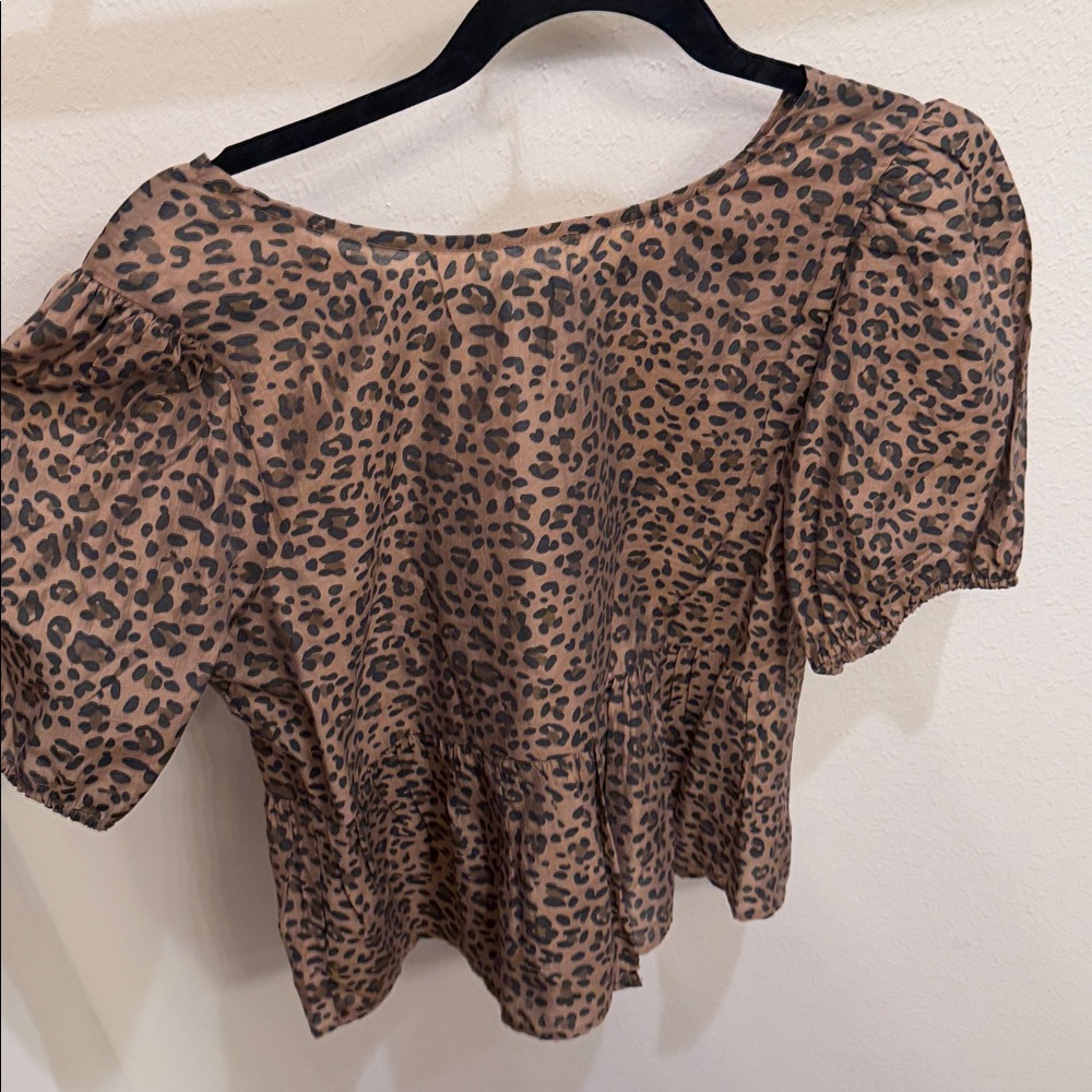 American Eagle Leopard Print Blouse - image 3